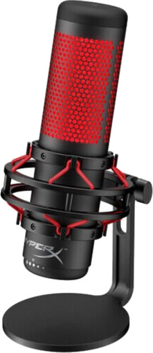 HyperX QuadCast Kondensator Mikrofon for Gaming og Podcasting Svart