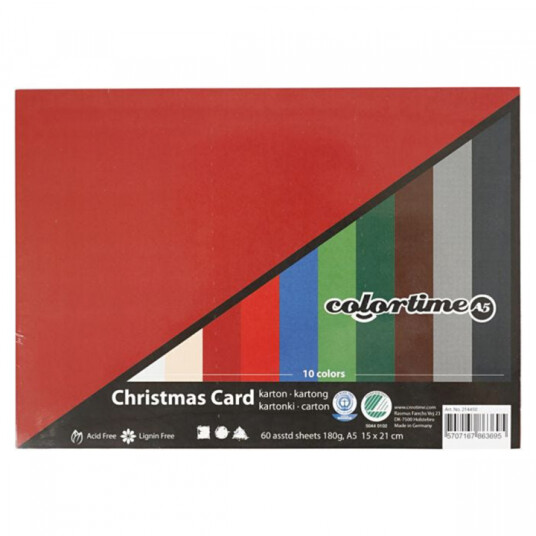Colortime Farget papir Jul A5 180 g