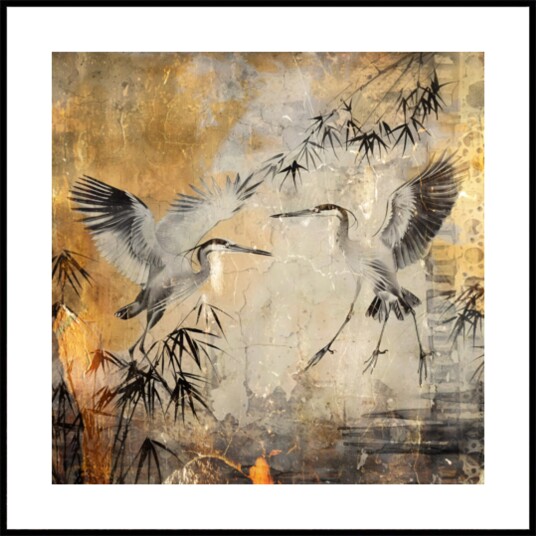 Bird Birds Animal Vintage Art Illustration Wallart 25 Plakat / 50x50