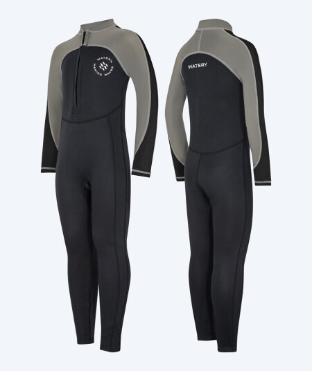 Watery UV våtdrakt til barn - Calypso Full-Body - Grå/svart Våtdrakt Kajakk / SUP Watery UV våtdrakt til barn - Calypso Full-Body - Grå/svart Våtdrakt Kajakk / SUP
