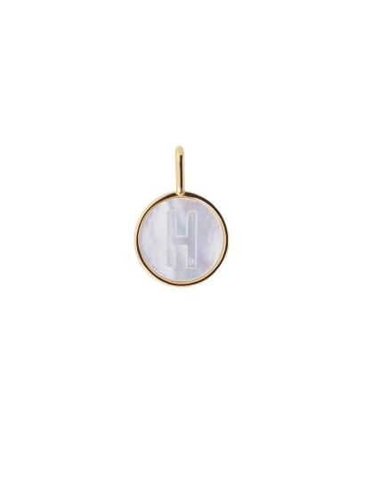 Design Letters Pearl Charm Gold A-Z - Gold - Ø:12MM Design Letters Pearl Charm Gold A-Z - Gold - Ø:12MM
