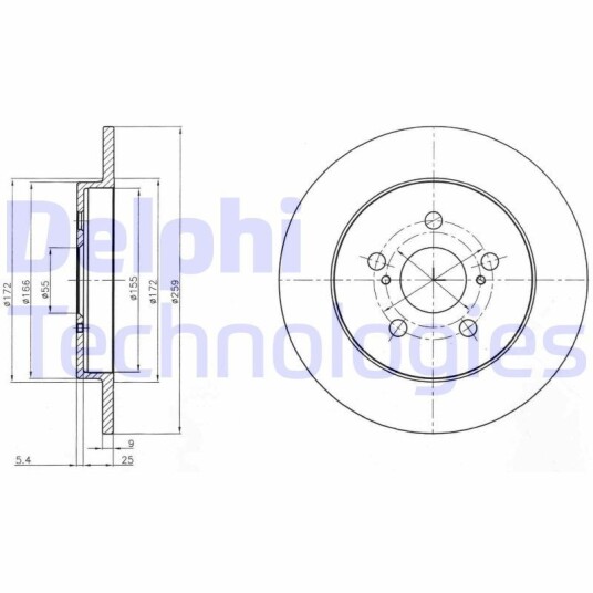 Bremseskive DELPHI BG4201C Bremseskive DELPHI BG4201C