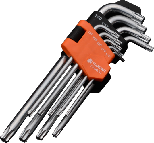 Harden Torxnøkkel Sett 9 Stk Tx10-50