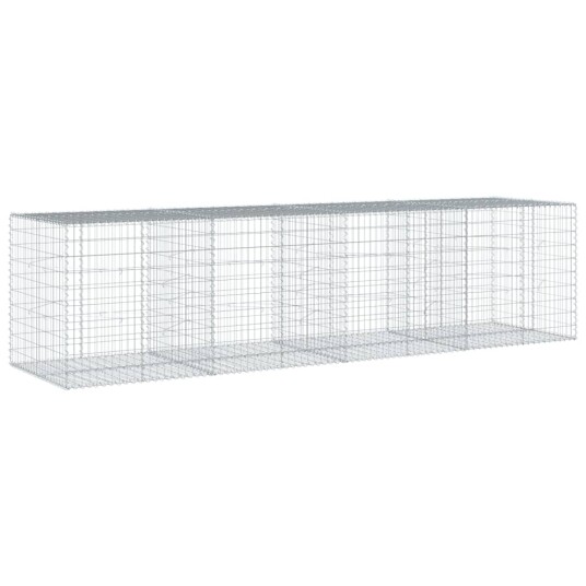 Gabionkurv med deksel 400x100x100 cm galvanisert jern Gabionkurv med deksel 400x100x100 cm galvanisert jern