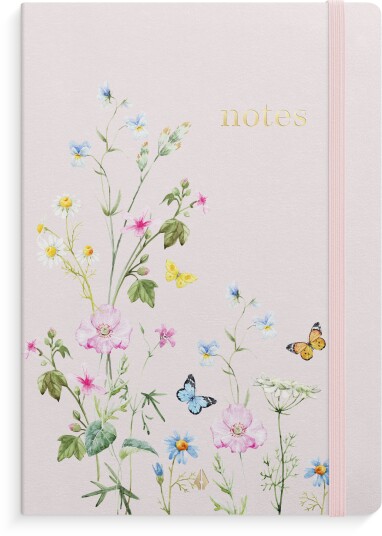 Notatbok BURDE Deluxe A5 pink meadow