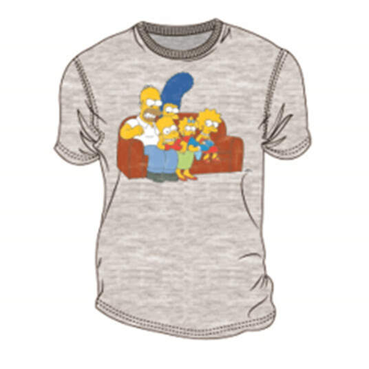 The Simpsons T-skjorte Cozy Couch - S - Voksen - 100% bomull