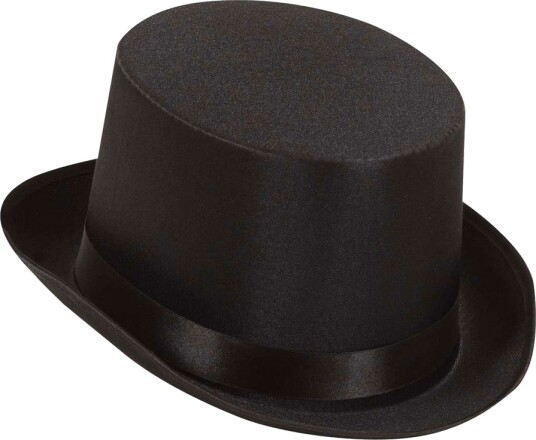Svart Lux Flosshatt i Satin Svart Lux Flosshatt i Satin