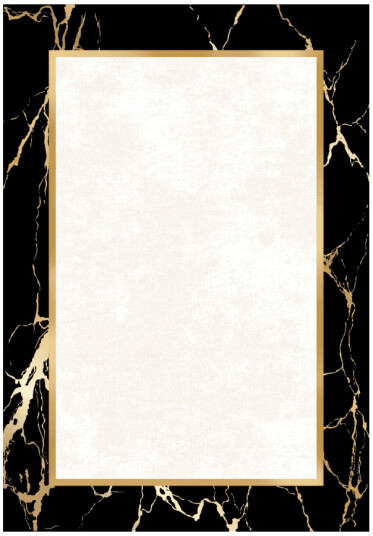 Wilton teppe Cerasia svart/hvit/gull Størrelse: 160 x 230 cm
