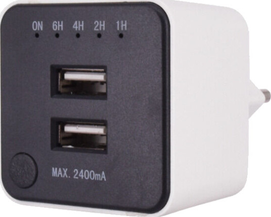 J&EL USB Lader Med Timer - 89979