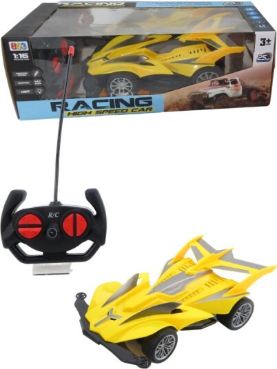 Radiostyrt racerbil i 1:16 skala med lys 23 cm