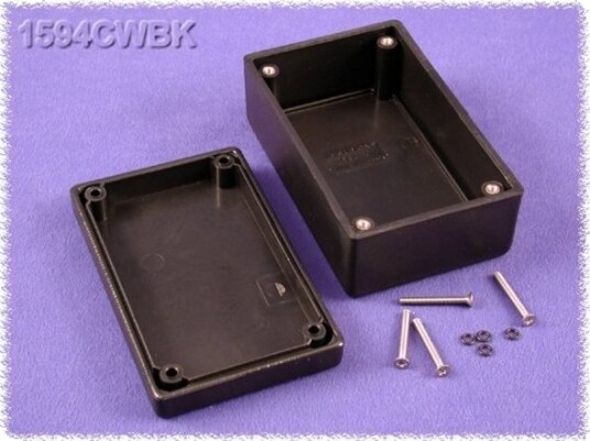 Hammond Electronics 1594CWBK 105 × 66 × 45 mm ABS Sort Kabinett