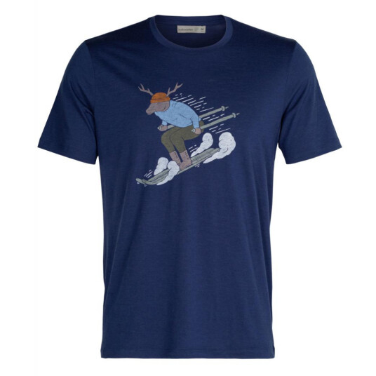 Icebreaker  M Tech Lite Ii Ss Tee Ski Rider Herre, 466 Royal Navy, XL