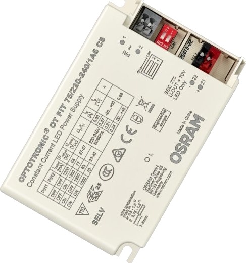 Osram Ot Fit 75/220 240/1A6 Cs 50000 Timer  20   50 °C 198   264 V 50/60 Hz 40 A 67 Mm