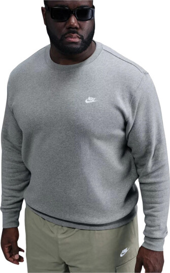 Nike Club Fleece Crew Grå M