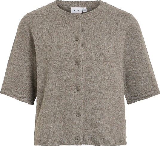 Vila Kardigan viLiga 2/4 O neck Knit Grå