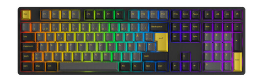 Akko 5108B Black/Gold CS Jelly Pink - ND - Gamingtastatur - Nordisk - Svart