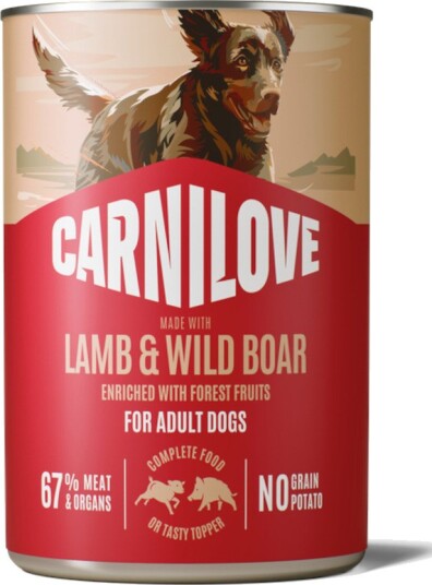 Carnilove våtfôr Sparepakke Dog i paté & rein & villsvin Kalkun 12 x 400 g