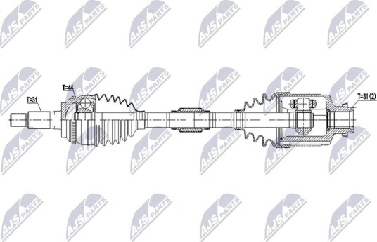 Drivaksel NTY NPW-MZ-130
