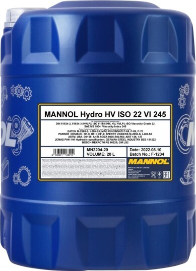 MANNOL MN2204-20 Sentralhydraulikk olje MANNOL MN2204-20 Sentralhydraulikk olje