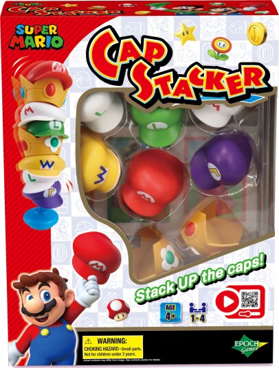 Super Mario Cap Stacker Balansespill for 1-4 Spillere - EPOCH Games