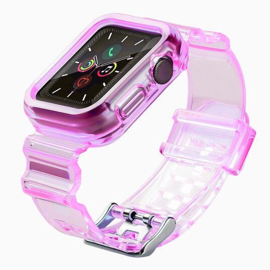 Hurtel Light silikonrem med deksel til Apple Watch 42mm Rød
