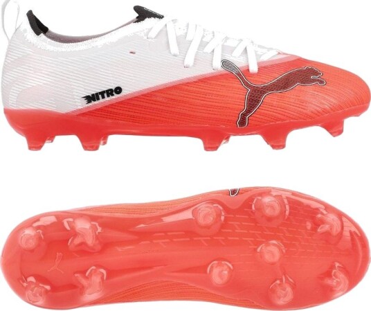 PUMA Ultra Nitro 7 Ultimate Fg/ag The Arrival Ultra Red/PUMA Svart/PUMA White Barn størrelse 36