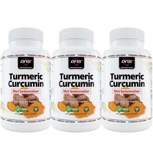 DNS 3-Pack Gurkemeie Turmeric - Curcumin - 60 Kapsler