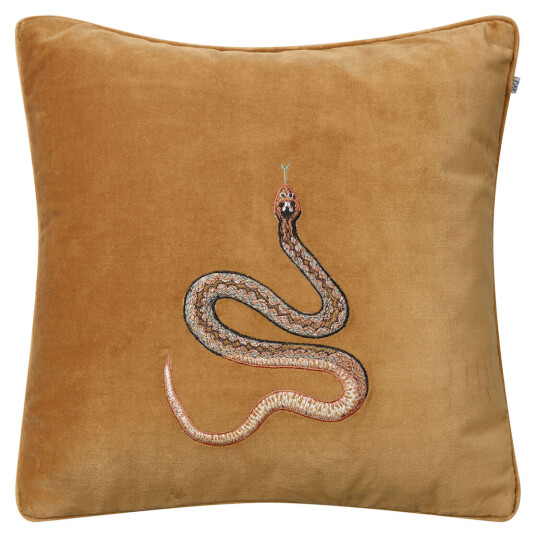 Chhatwal & Jonsson Embroidered Cobra putevar 50x50 cm Masala yellow