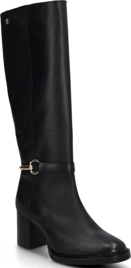 Tommy Hilfiger Th Stud Heel Riding Knee Boot BLACK 42