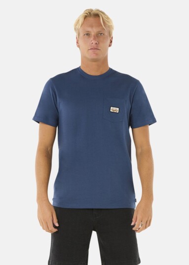 Rip Curl Surf Paradise Badge Tee Update Washed Navy L T Shirts