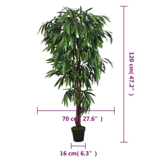 Kunstig mangotre 450 blader 120 cm grønn Kunstig mangotre 450 blader 120 cm grønn