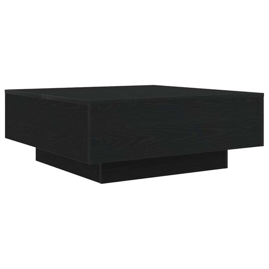 Kaffebord med LED lamper Svart Eik 80x80x31 cm Kaffebord med LED lamper Svart Eik 80x80x31 cm