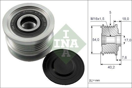 Dynamo remhjul INA 535 0143 10
