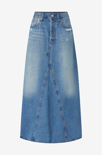 Levi's Maxi skjørt Iconic Long Skirt W/slit Own I Blå