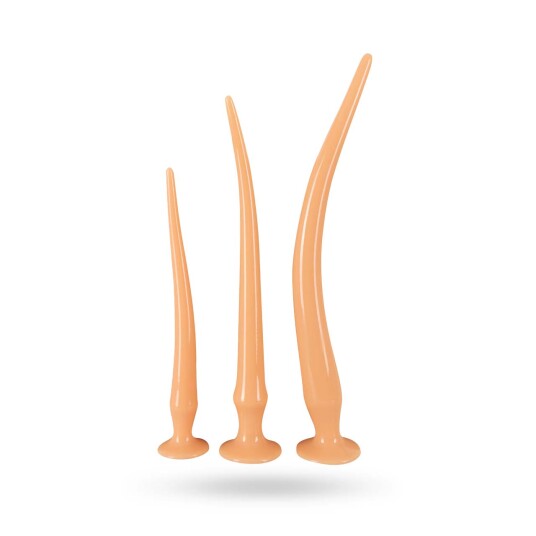 Super Long Flexible Butt Plug Set - skin-coloured light Super Long Flexible Butt Plug Set - skin-coloured light