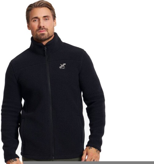 Revolutionrace Moss Pile Fleece Jacket Herre Black 4XL Herre Overdeler Fleece & midlayers