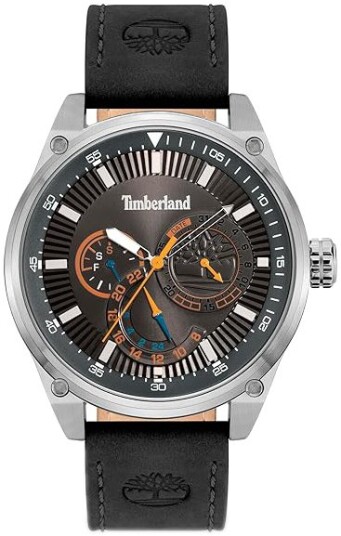 Timberland Herreklokke TDWGF9000901 Dumbarton Z Grå/Lær Ø46 mm