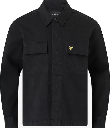 Lyle & Scott Skjorte Washed Overshirt Svart