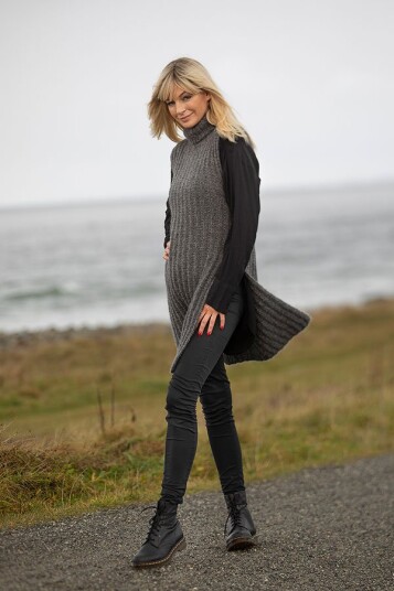 Viking Garn 2036 6 Vakker Lang Vest Viking Garn 2036 6 Vakker Lang Vest