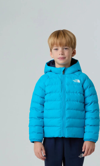 The North Face Kid Reversible Perrito Hooded Jacket - Blue - 99-106 The North Face Kid Reversible Perrito Hooded Jacket - Blue - 99-106