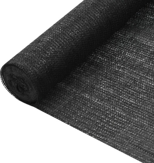 vidaXL Skjermnett svart 3,6x25 m HDPE 75 g/m²