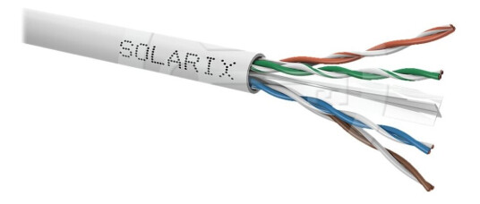 Solarix Sxkd-6-Utp-Pvc - Samlet Kabel - 305 M - 6.1 Mm - Utp - Cat 6 - Ieee 802.3Af/Ieee 802.3At - Grå Ral 7035