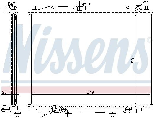 Radiator, motorkjøling NISSENS 68551