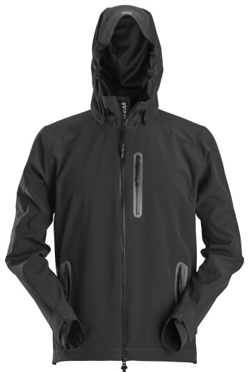 Snickers Workwear 1218 FlexiWork Softshelljakke svart vanntett avtagbar hette XXL Klær