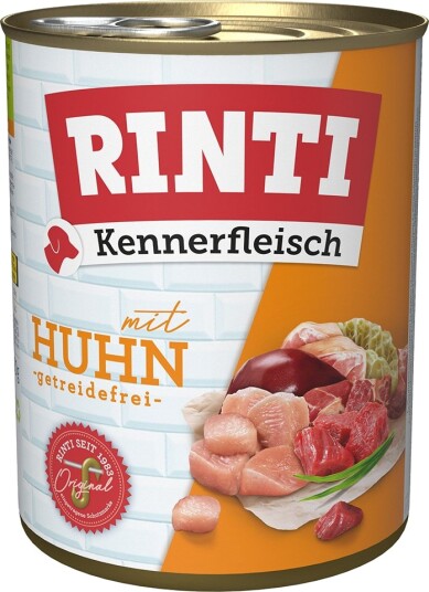 Rinti Våtfôr Kennerfleisch Kylling 24 X 800 G Rinti Våtfôr Kennerfleisch Kylling 24 X 800 G