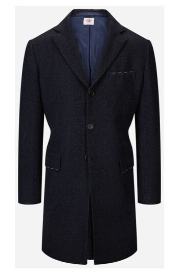 Coat Firenze - Navy Herringbone Coat Firenze - Navy Herringbone