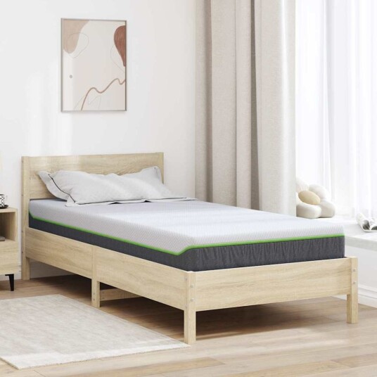vidaXL Madrass Medium myk 90 x 190 cm Hvit og Grå