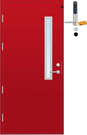 Ytterdør Bygg1 Fjell 12 Klarglass med Yale Doorman Classic Home