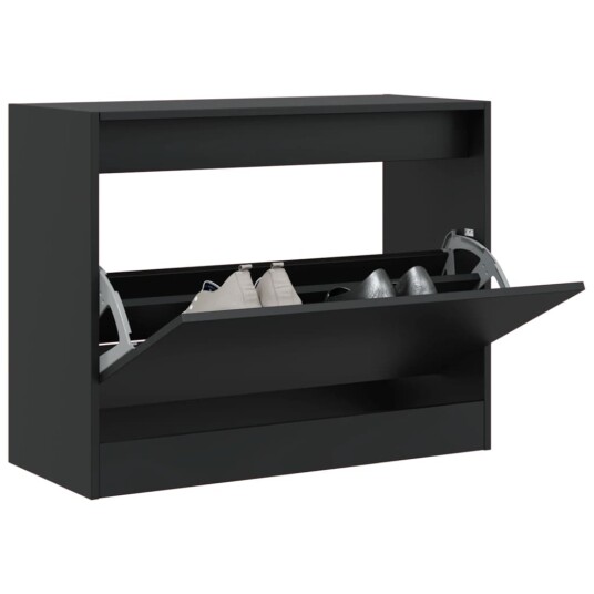 Skoskap svart 80x34x63 cm konstruert tre 8721012381964