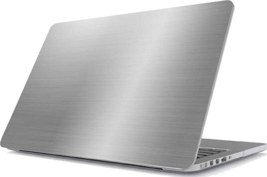 Klistremerke Macbook deksel Børstet Metallisk Sølv Klistremerke Macbook deksel Børstet Metallisk Sølv